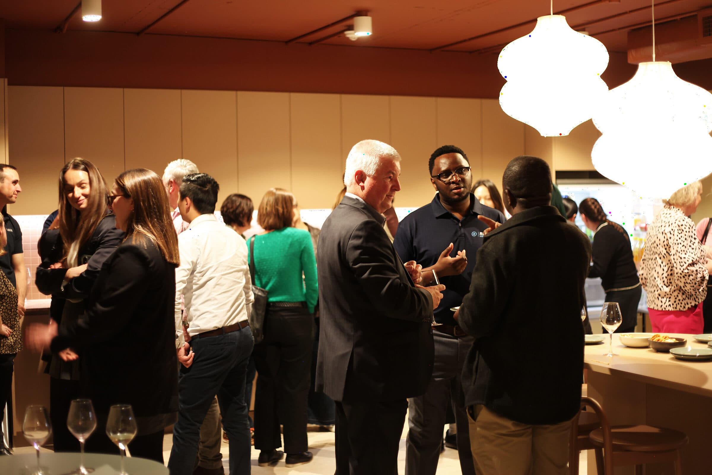 A full room at an evening at Workspace by black vc