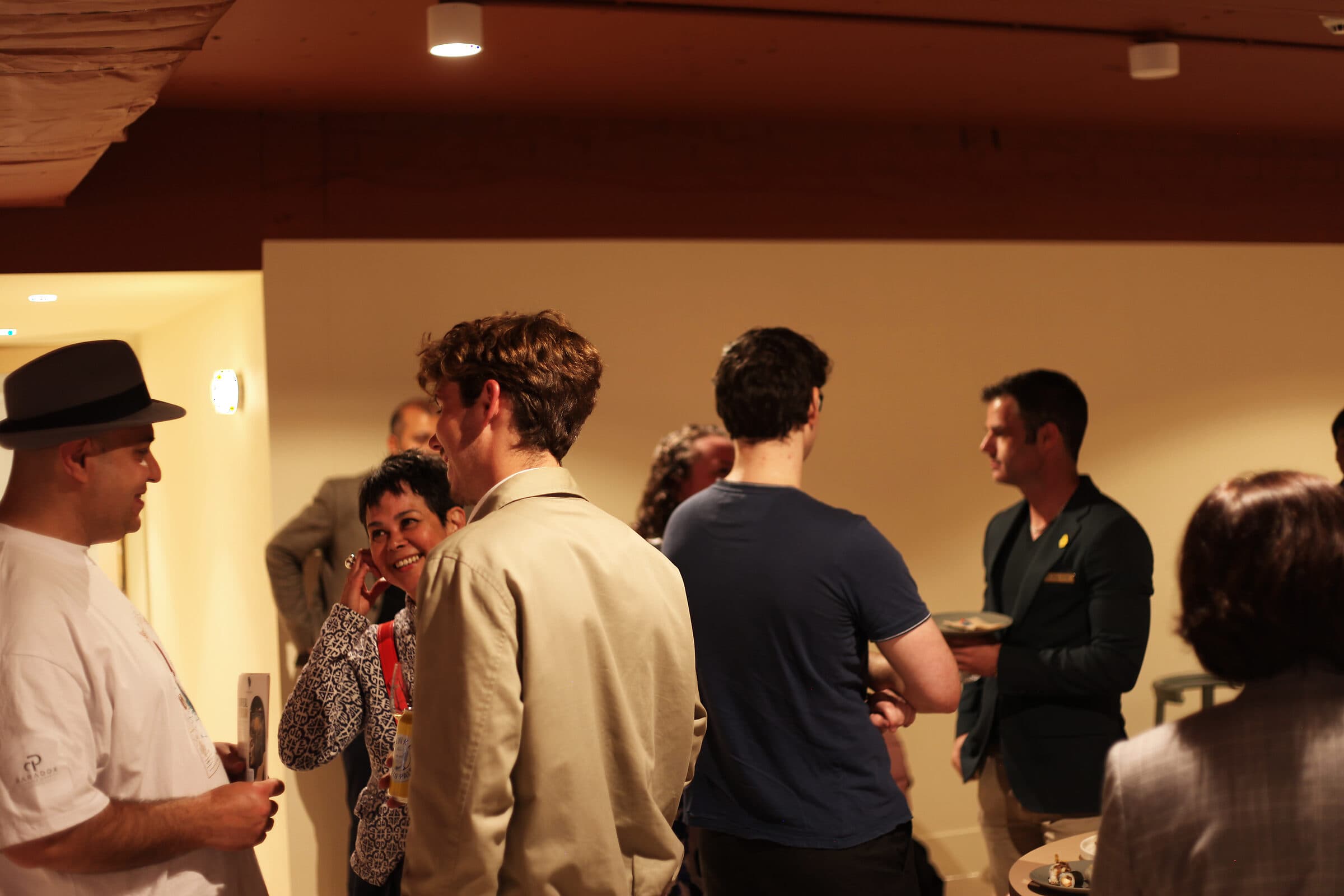 A group of builders talking at Workspace by black vc