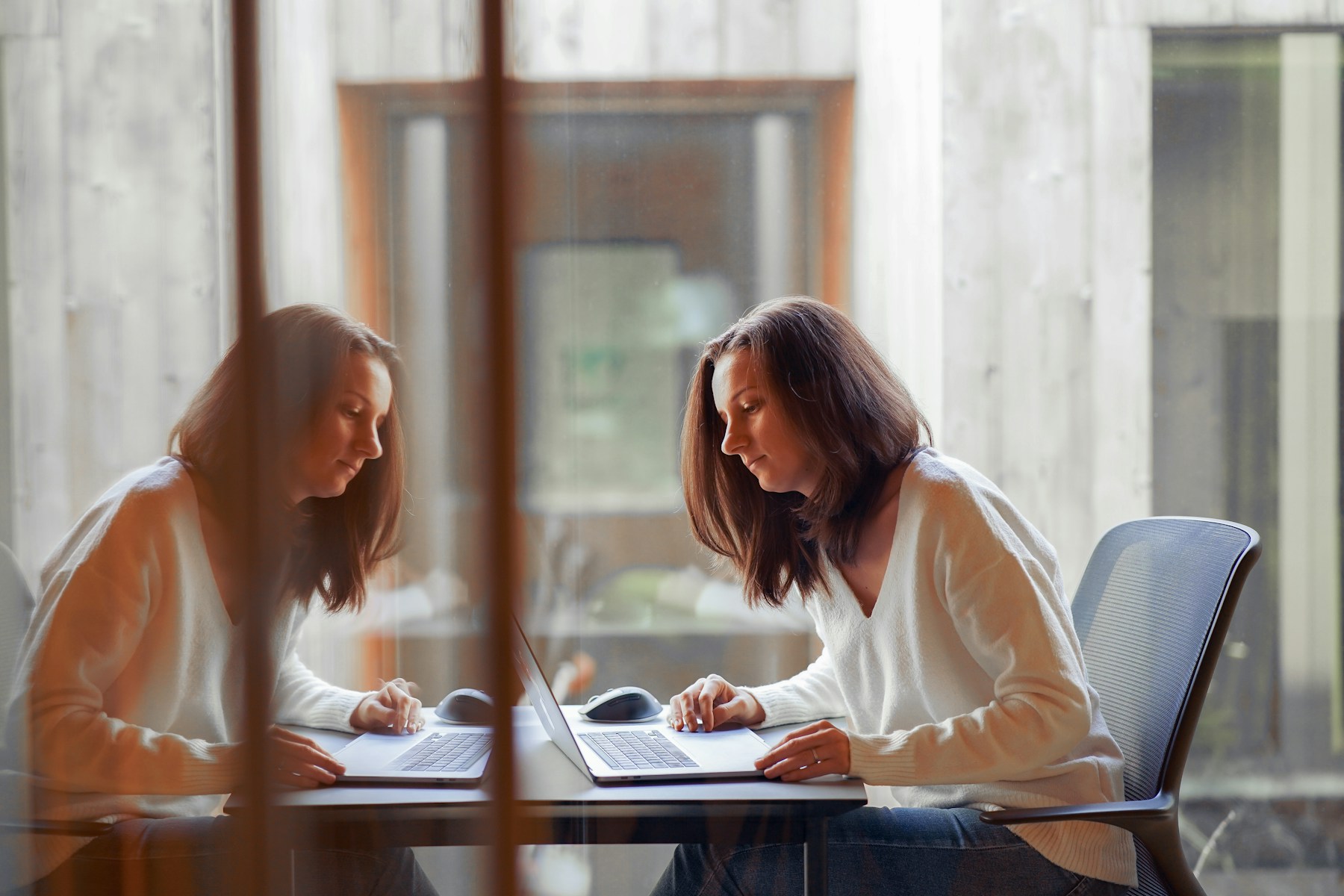 Founders working together at a table