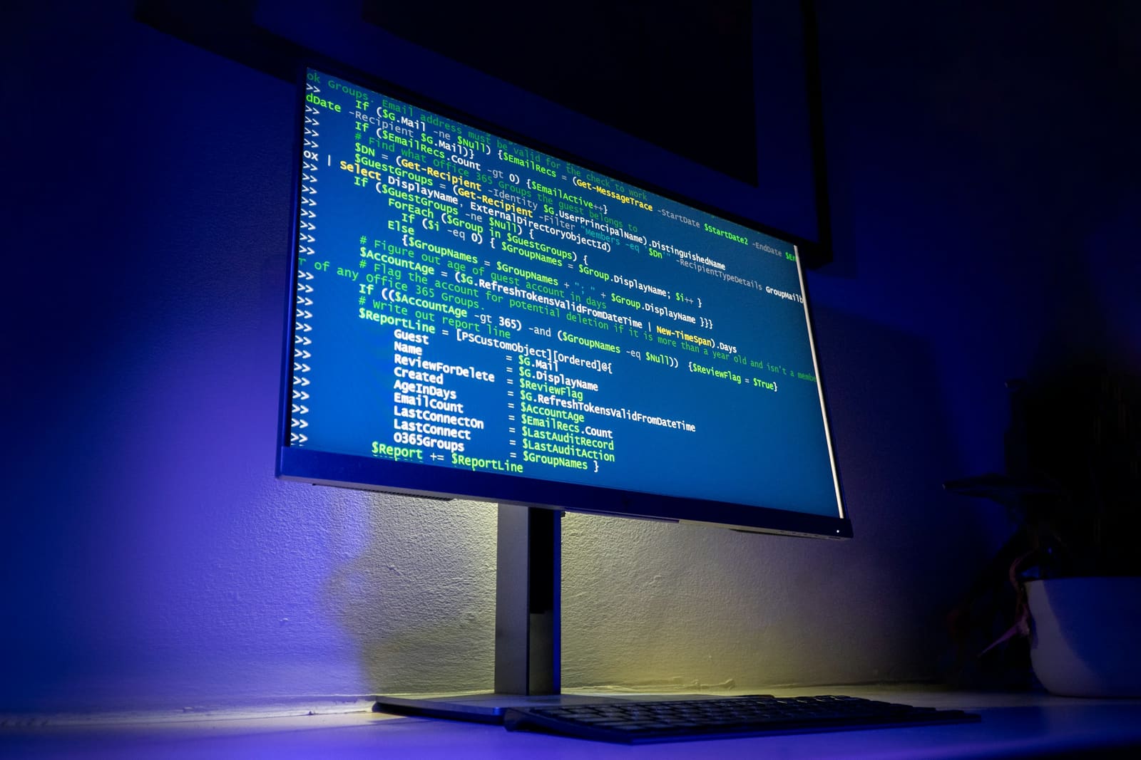 A computer screen displaying code in a dark workspace